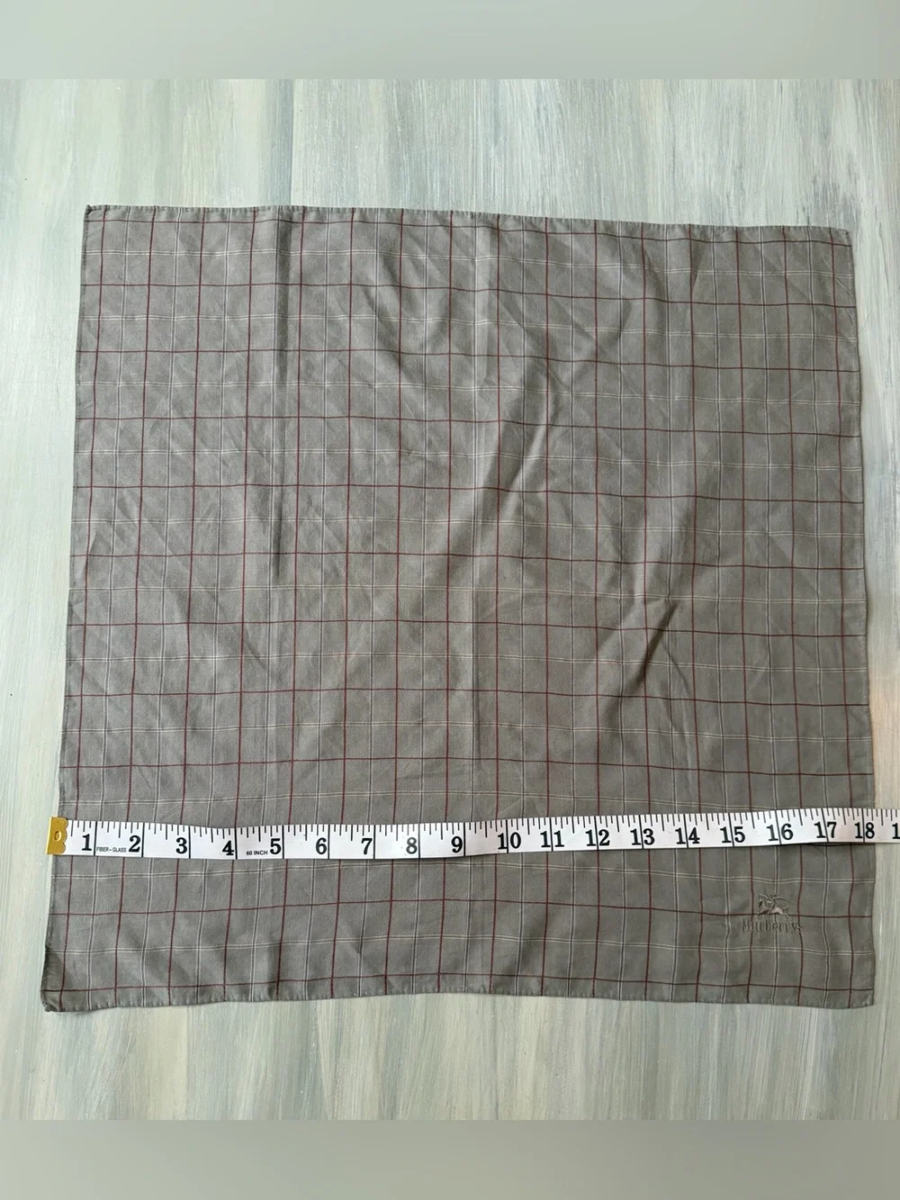 Burberry’s Vintage Plaid Lightweight Square Scarf Bandana Hair Bow Bag Accessory